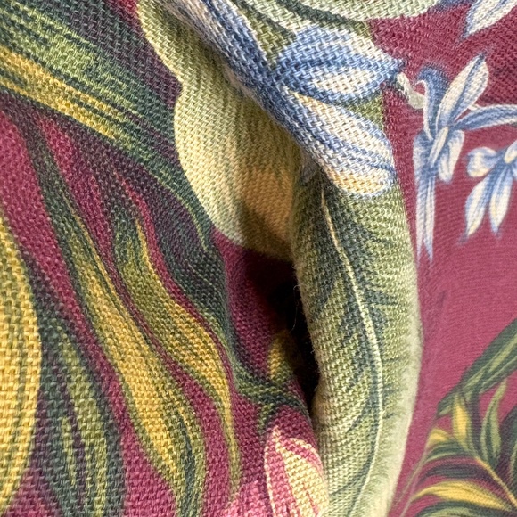 shower curtain WAVERLY cotton 70x72 traditional floral tropical multicolor - Picture 3 of 12